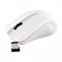 Souris BLANCHE optique 3 boutons sans fil 2.4 GHz r&eacute;cepteur sans fil USB
