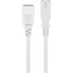 C&acirc;ble de rallonge C7/C8, 2 m, blanc