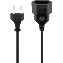 Rallonge fiche europ&eacute;enne, 3 m , noir