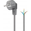 C&acirc;ble &agrave; contact de protection coud&eacute; &agrave; confectionner, 2 m, gris