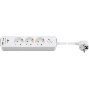 Bloc Multiprise 3&nbsp;Prises avec Interrupteur et USB