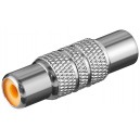 Adaptateur Cinch&nbsp;, femelle-femelle&nbsp;, version en m&eacute;tal