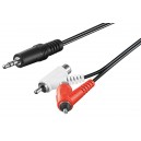 C&acirc;ble adaptateur audio, 3,5 mm m&acirc;le vers RCA m&acirc;le/femelle