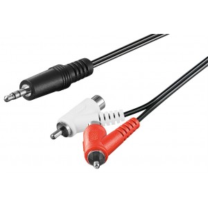C&acirc;ble adaptateur audio, 3,5 mm m&acirc;le vers RCA m&acirc;le/femelle
