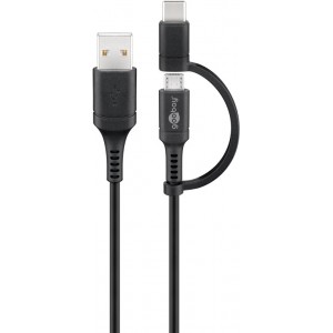 C&acirc;ble 2 en 1 USB vers Micro-USB & USB-C