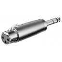 Adaptateur XLR, AUX Jack 6,35 mm St&eacute;r&eacute;o Fiche vers XLR Prise