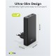 Chargeur rapide 2x ports USB-C 90° 65W noir